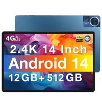 2025 Newest Android 14 Tablet 14.1 inch T616 Octa-Core Tablets with 16GB RAM+512GB ROM 12000mAh Large Battery BT5.0 5G WiFi GPS 1