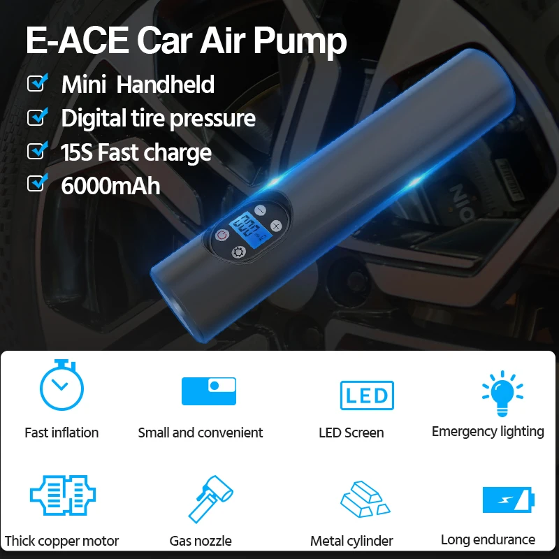 E-ACE 12V 150PSI �ڵ��� ���� ���� ���� ����� ������ ���� �޴�� Ÿ�̾� ���� ���Ա� ���� �ڵ��� ���� ������ Ÿ�̾� ��
