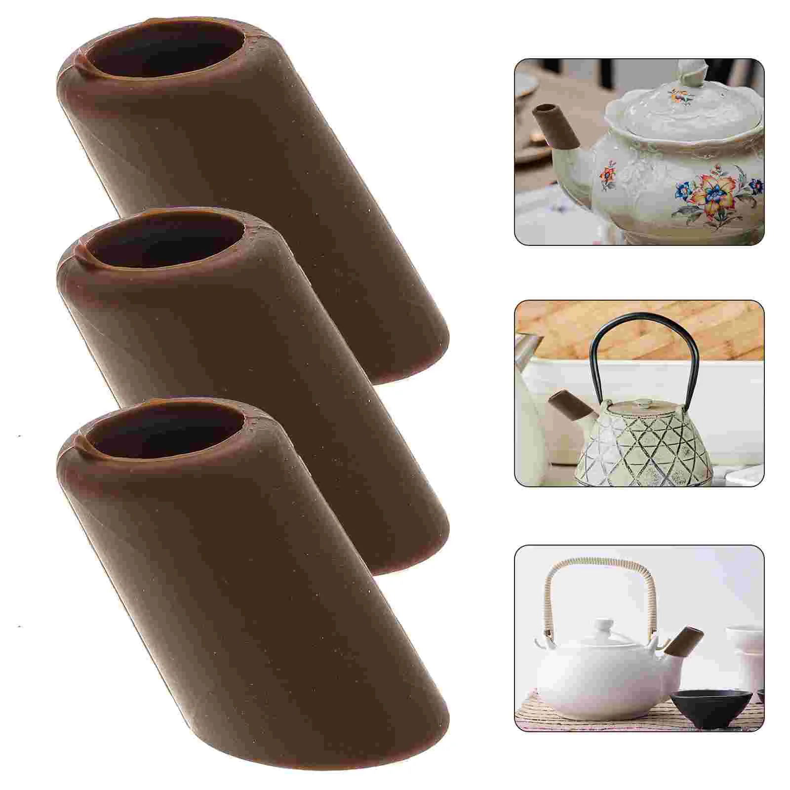 3Pcs Practical Anti leak Tea Pot Spout Protectors Teapot Accessories