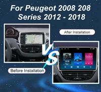 Carplay Android Auto autoradio pour Peugeot 2008 208 série 2012 - 2018 lecteur vidéo Multimidia QLED écran 2din unité principale stéréo 2