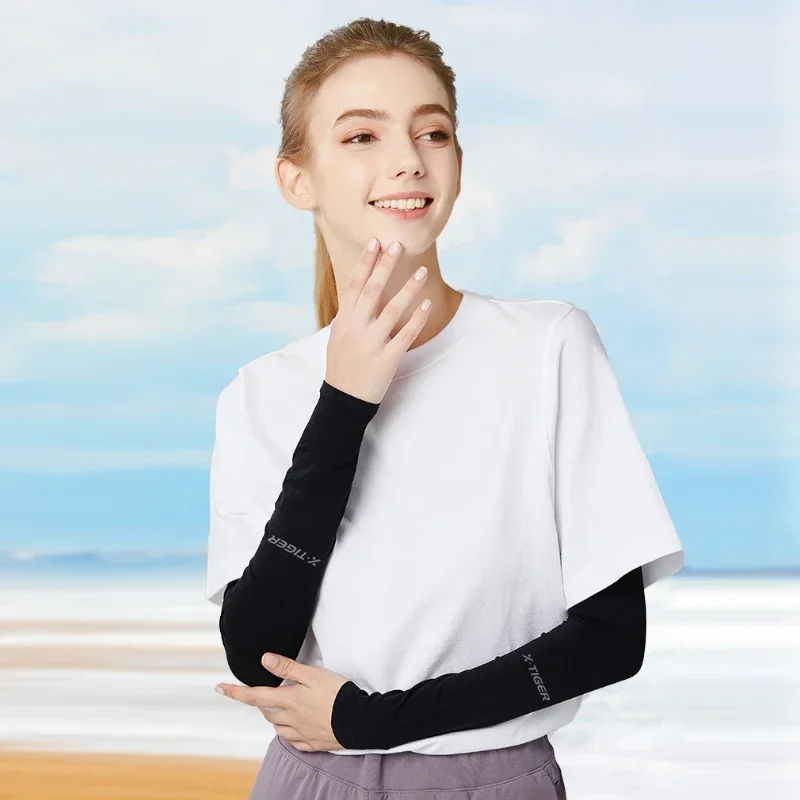 Cooling Arm Sleeves Sun Protection Arm Sleeves Arm Sleeves Ice Fabric Anti-UV Sunscreen Running Cycling for Men Women