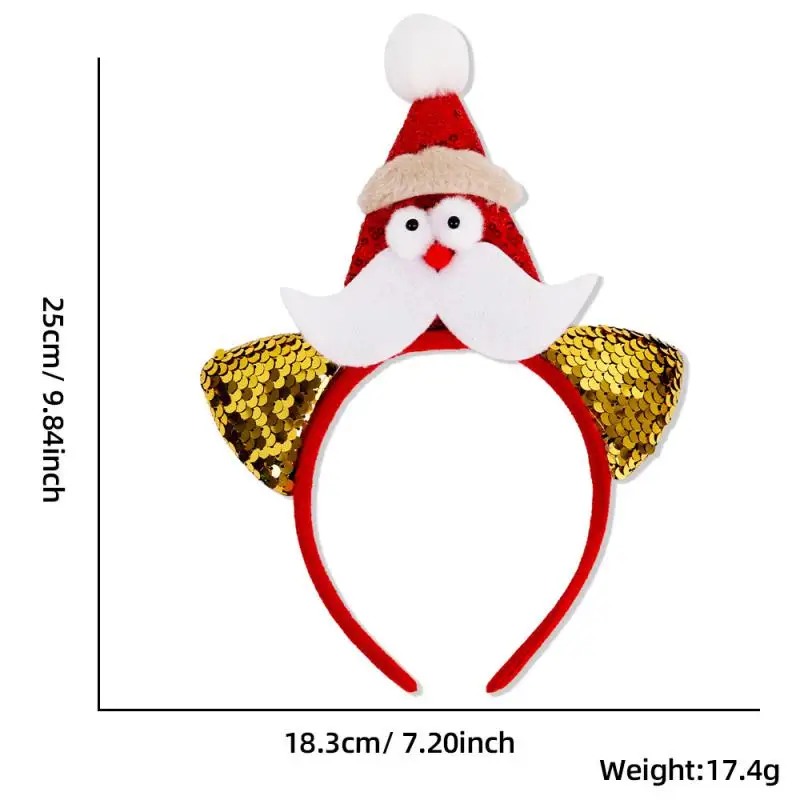 Christmas Headband Cartoon Antler Xmas Tree Headwear Noel Clown Hat Hair Clip Natal Navidad Merry Christmas Happy New Year