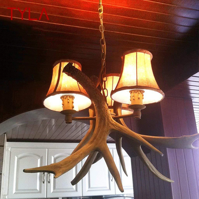 

TYLA Contemporary Chandelier Pendant Light LED Antler Creative Hanging Ceiling Lamp for Home Dining Room Decor Fixtures