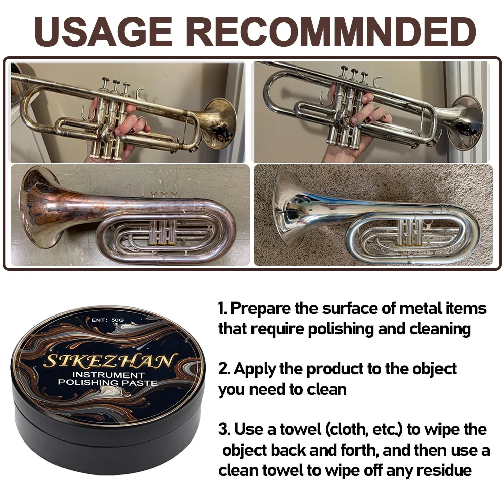 Premium Metal Polishing and Protection Paste for Brass, Silver, and Chrome Surfaces