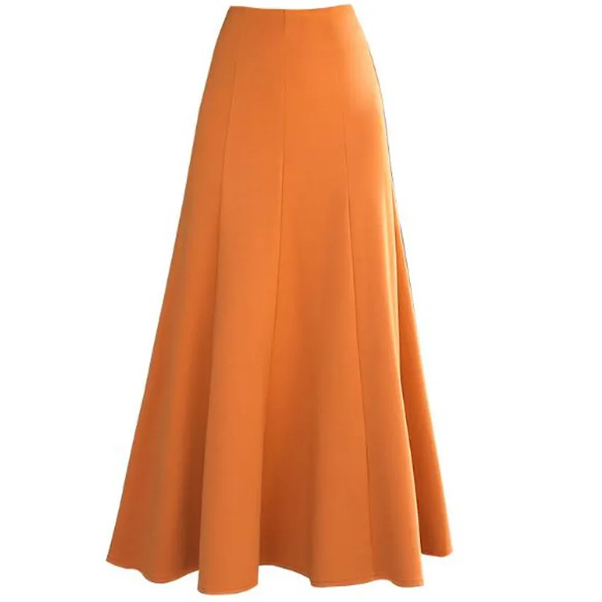 

Long A-line Skirts For Women High Waist Slim Spring Autumn Big Swing Plus Size