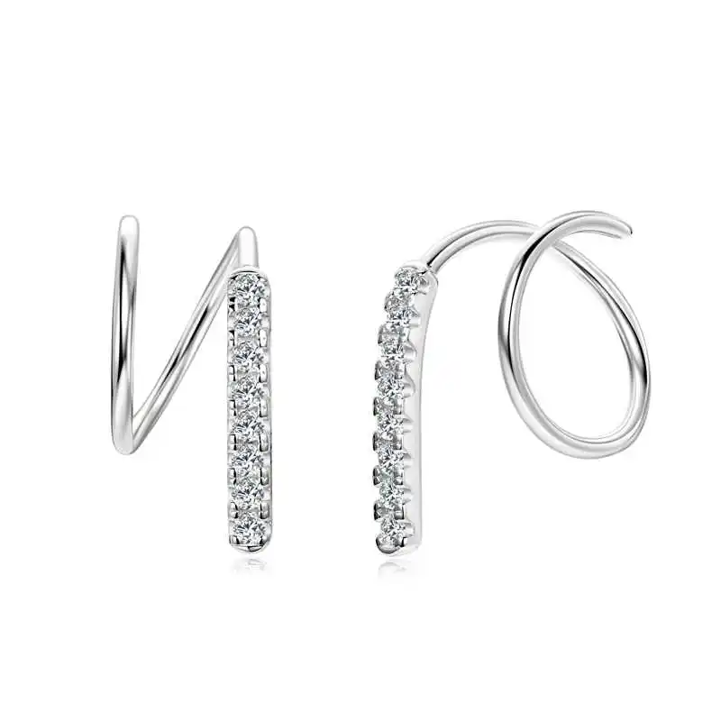 AINUOSHI Orecchini Da Donna In Argento 925, Orecchini A Cerchio Alla