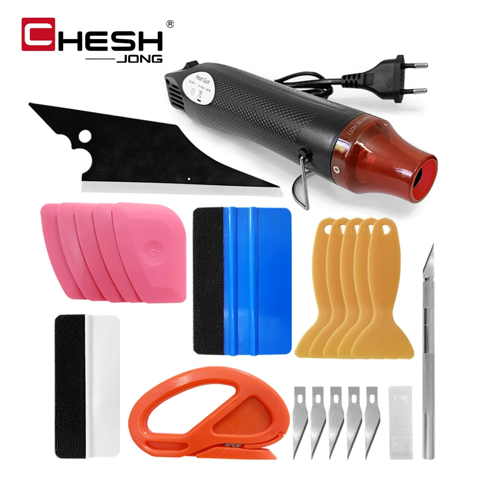 Car Wrapping Tools Vinyl Wrap Tools Squeegee Glass Window Film Wallpaper Smoothing Kit For Car Stickers Installing Tool with Hot Air Gun Pen Knife