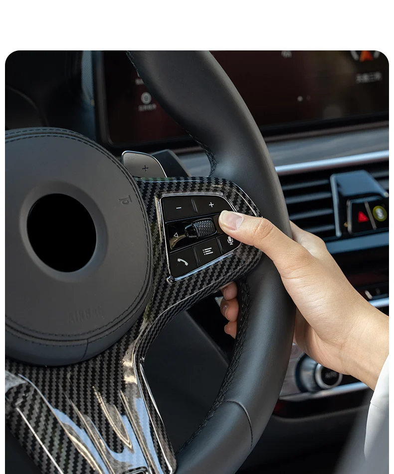 Auto Styling Lenkrad verkleidung Abdeckung Aufkleber Dekoration Zubehör für BMW G30 G38 G20 G28 G26 G32 6GT G01 G02 G05 G06 x3x4 x5x6 – Detail 11