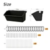 10 Pack Hanging Goat Feeder and Duck Feed Trough, 5 Qt Fence Mounted Livestock Manger Heavy Duty Plastic Mineral Bucket and Wat