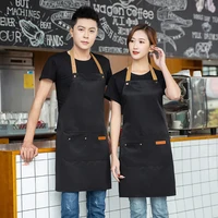 Customized Logo Design Apron Logo Signature Men's Women's Kitchen Aprons Home Chef Baking Clothes Waterproof  with Pockets 2