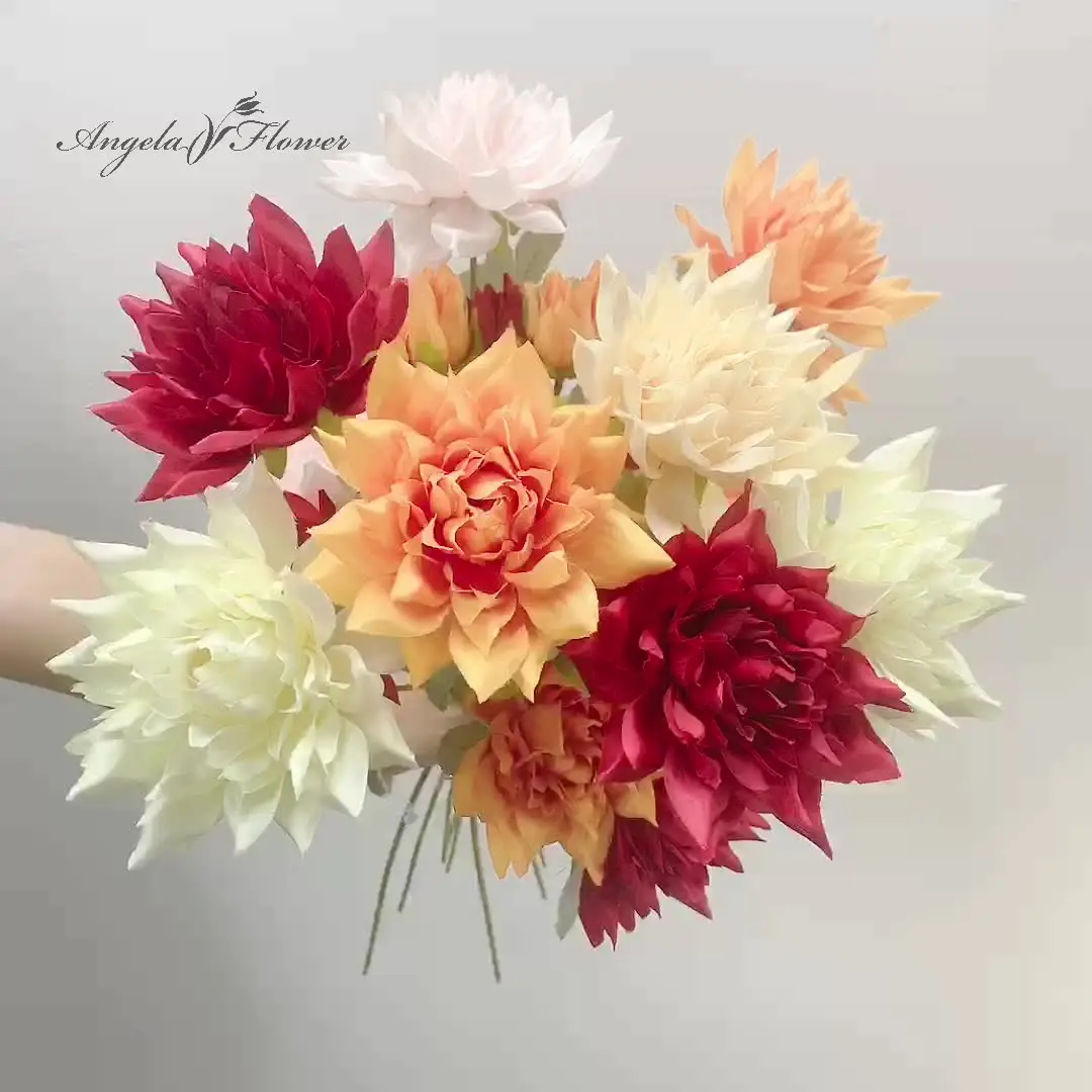 3 hoofden Gardenia kunstmatige Dahlia nepbloem bruiloft bloemstuk  materialen thuis tafel vaas decor foto rekwisieten groothandel - AliExpress, image size:1080x1080