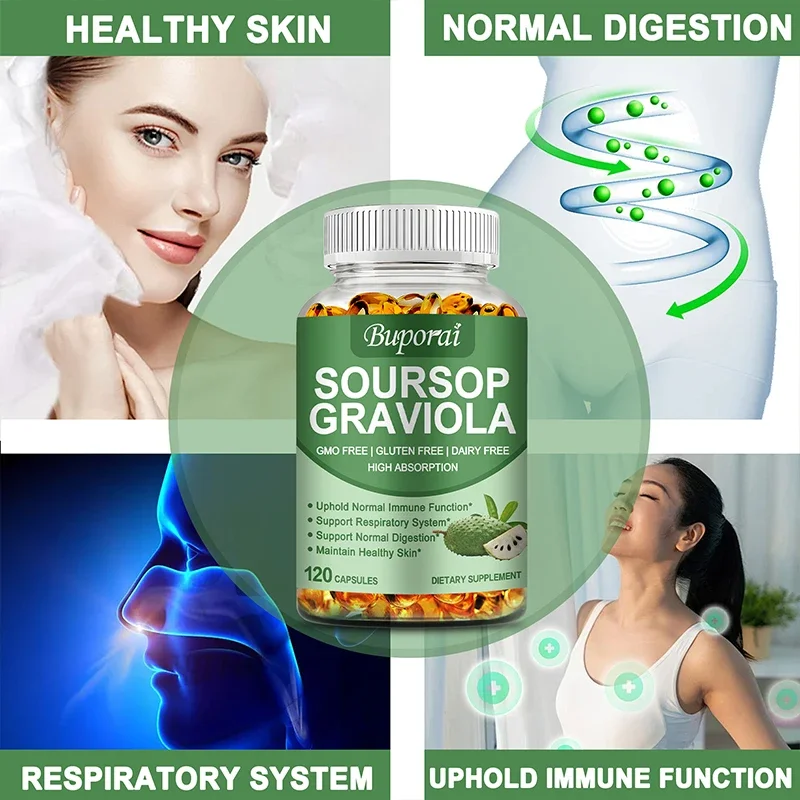 Soursop Graviola Support Regeneration Stress Relief Immune Digestion Cellular Beauty Health