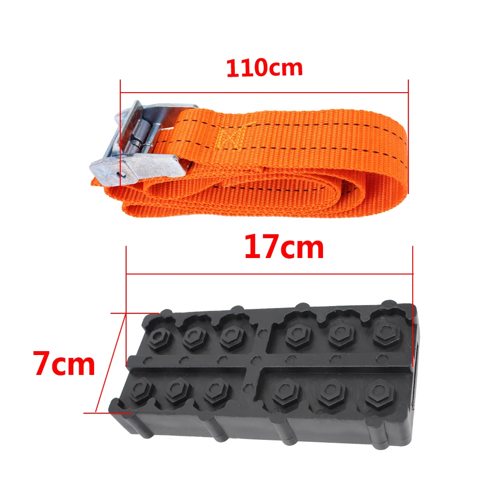 Emergency Snow Mud Sand Tire Chain Straps For Snow Mud Ice Car Tire Traction Blocks Durable PU Anti-Skid tire chains car wheel anti skid pad