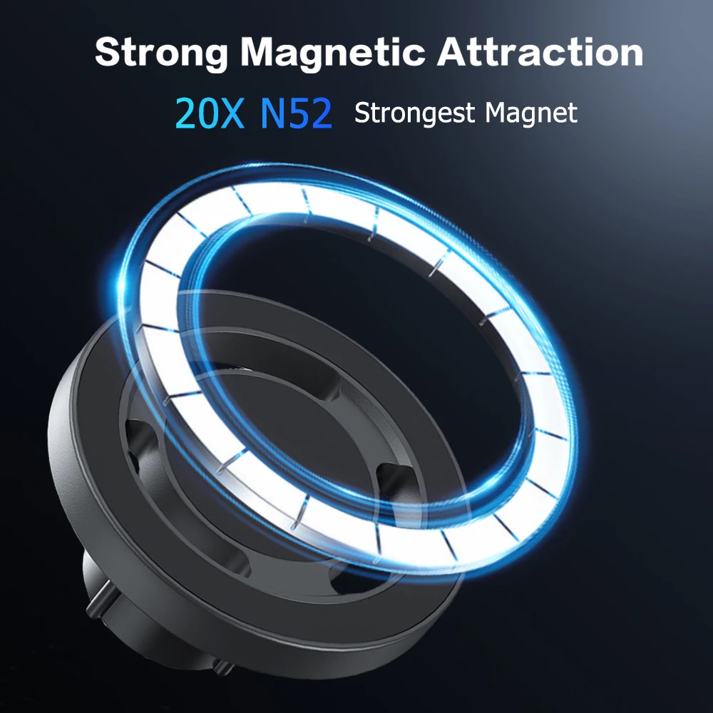 Magnetic 360° Adjustable Car Vent Phone Holder with Metal Clip