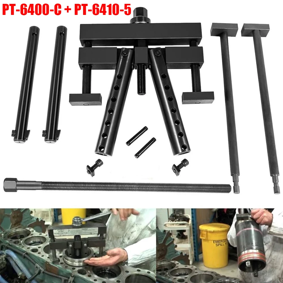 

MX Universal Cylinder Liner Puller PT-6400-C & PT-6410-5 to ZTSE2536 Conversion Kit Fits for Cummins Caterpillar CAT Mack