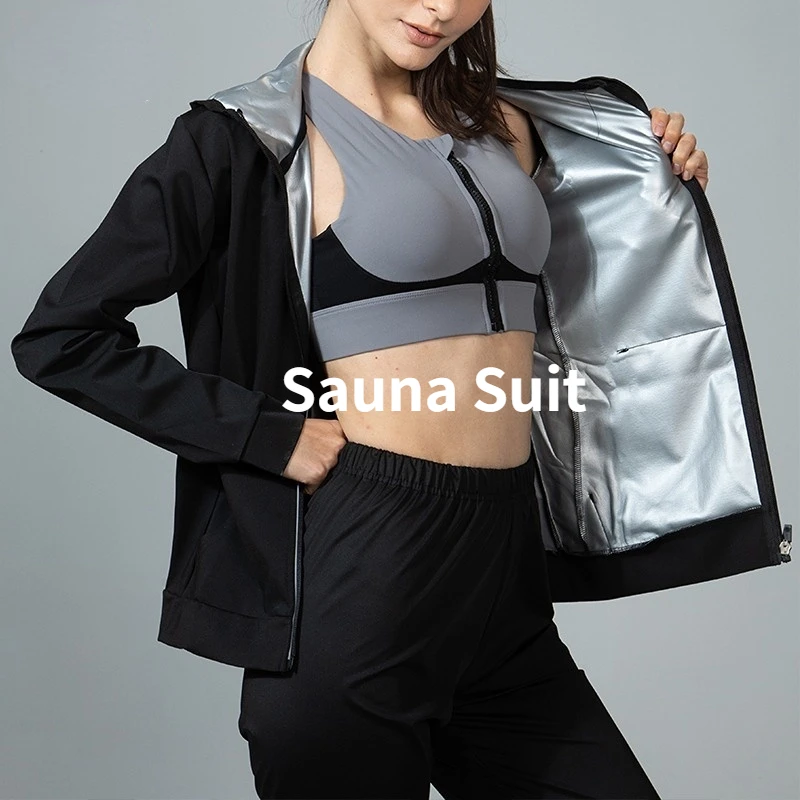 SaunaSuitActiveWearWomenHeavyDutyFitnessWeightLossSweatSauna
