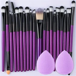 Professional 20 - Piece Makeup Brush Set with Blender Sponges (20PU - 2 set)