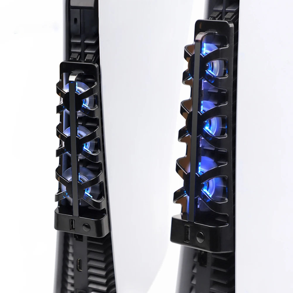 냉각 선풍기 라디에이터 외부 쿨러 선풍기, 5500 ± 1100 RPM, LED 블루 라이트, 업그레이드 게임 액세서리, 효율적인 냉각 시스템, DC 5V