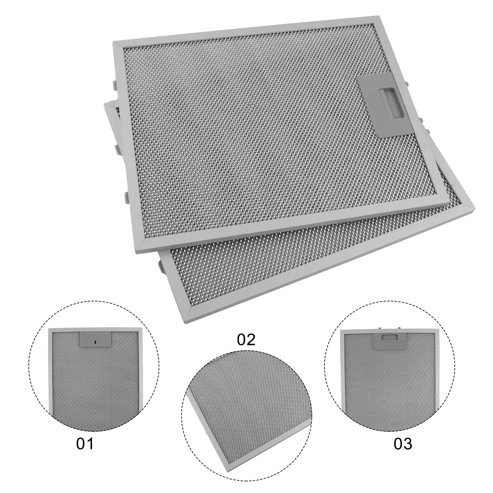 2PCS Cooker Hood Filters Metal Mesh Smoker Grease Kitchencook Hood Supplies Replacement Extractor Vent Filter 320 X 260 Mm