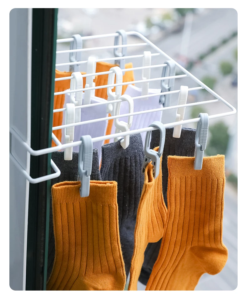Description Picture 2 of itemPlastic Clips For Clothes Drying, Household Clothes Drying, Socks Windproof Small Fixed Hangers