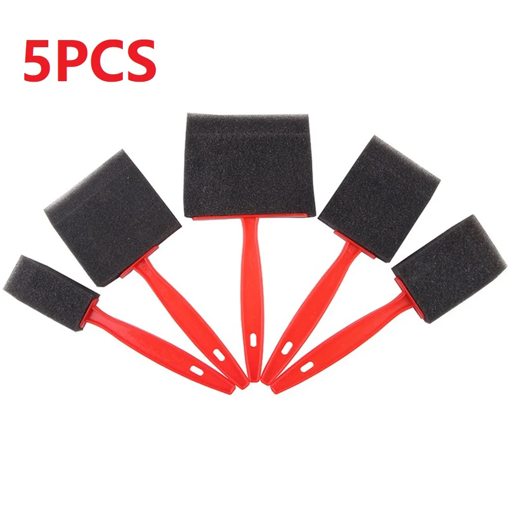 

5pcs/set X Foam Brushes 2.5/4/5/6.3/7.5cm Sponge Foam Paint Brush Oil Stain Polyurethane Craft Art Paint Brush Set