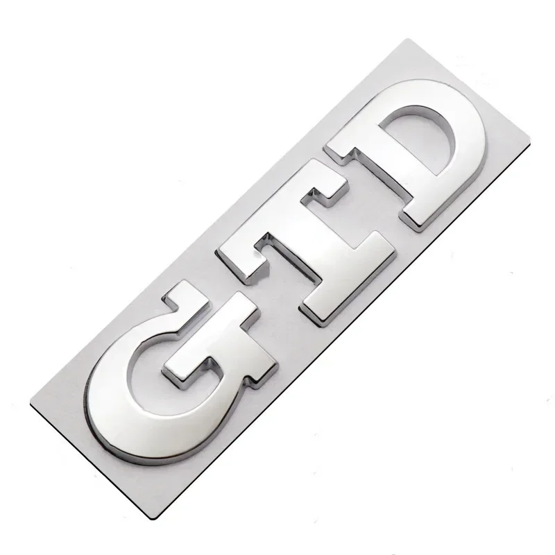폭스바겐 자동차 후면 트렁크 배지 GTD 로고 엠블럼, 폭스바겐 골프 7 6 5 4 GTD 스티커, MK2 MK4 MK5 MK6 MK7 액세서리, 3D 금속 문자