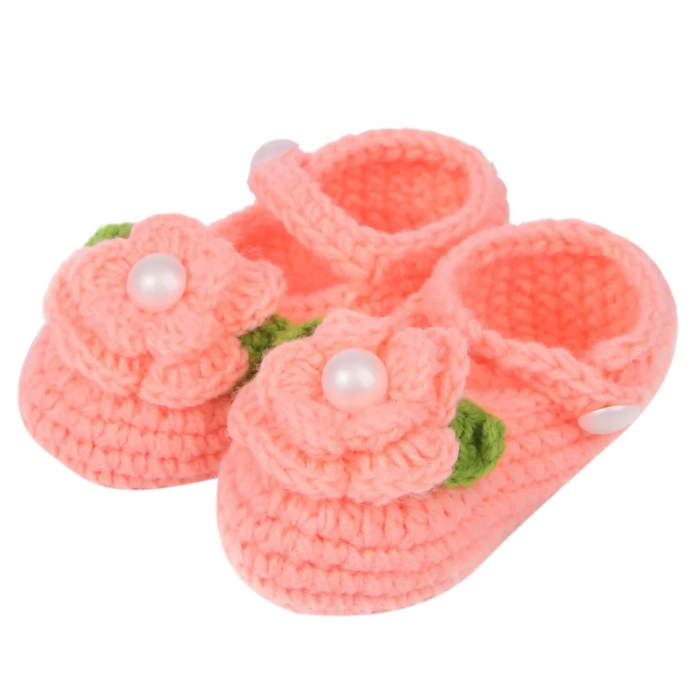 Handmade Newborn by Infant Boys Girls Crochet Knit Toddler Shoes 6