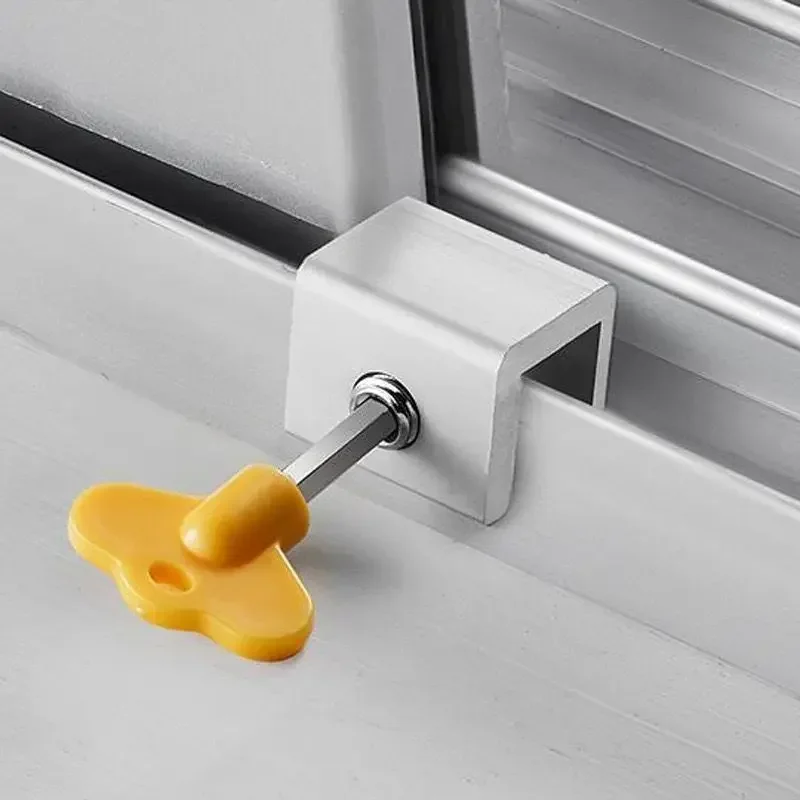 Adjustable Window Lock Stopper Safety Locks for Kids and Pets Anti-theft Door Lock Non Punch Sliding Window Hardware