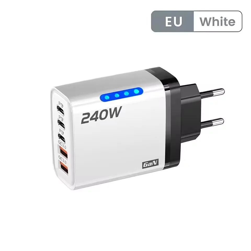 ตัวเลือกสินค้า 5 Port Fast Charger 240W พร้อม LED Indicator