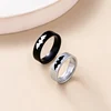Yin Yang Bat Stainless Steel Couple Rings Punk Black Silver Color Vampire Ring For Women Men Halloween Jewelry 3