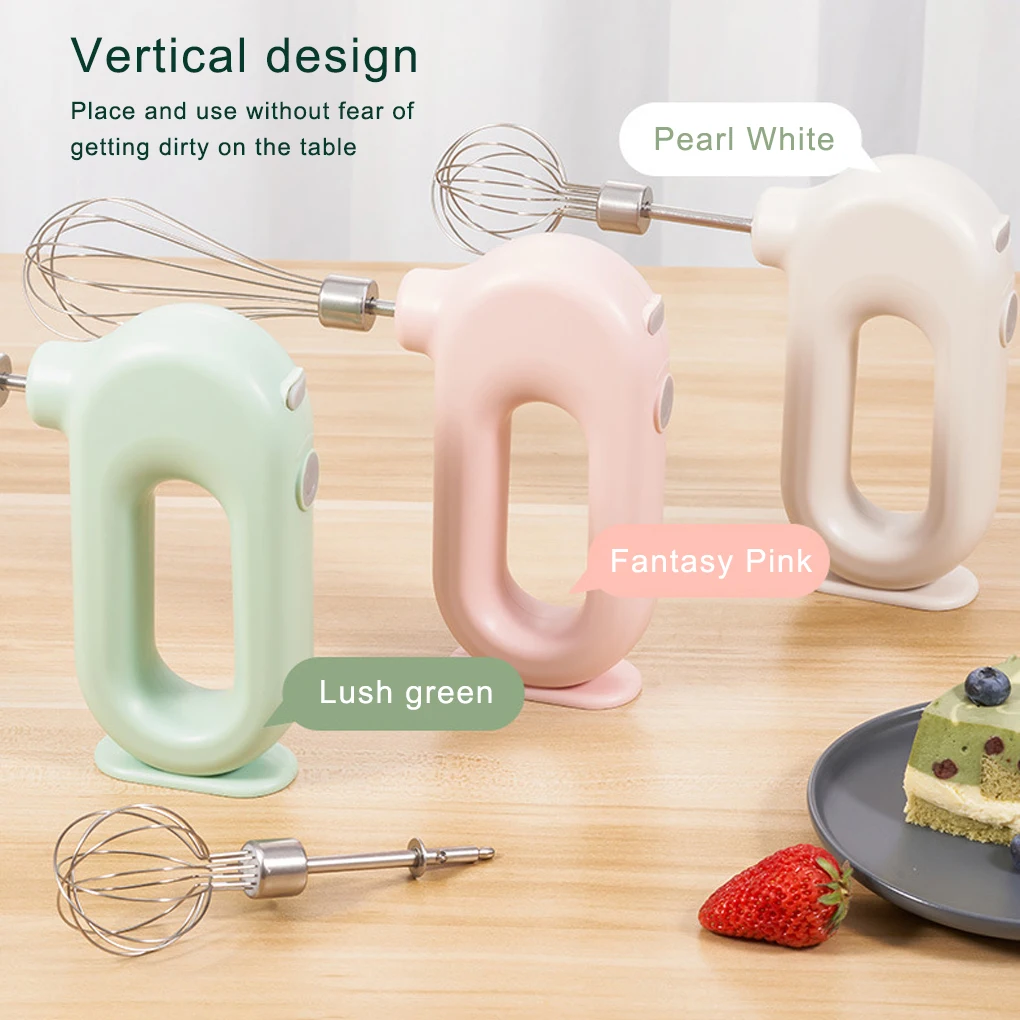 Egg Beater Electric Mixer Kitchen Gadget Quick Charging Battery-operating Convenience USB Charge Adjustable 4 Gears Pink egg beater food mixer electric whisk handheld electric whisk