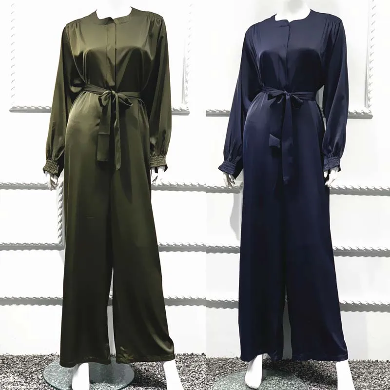 Muslim Fashion Hijab Dress Jumpsuit African Dresses for Women Dubai Abaya Turkey Islam Clothing Robe Femme Musulman Ensembles