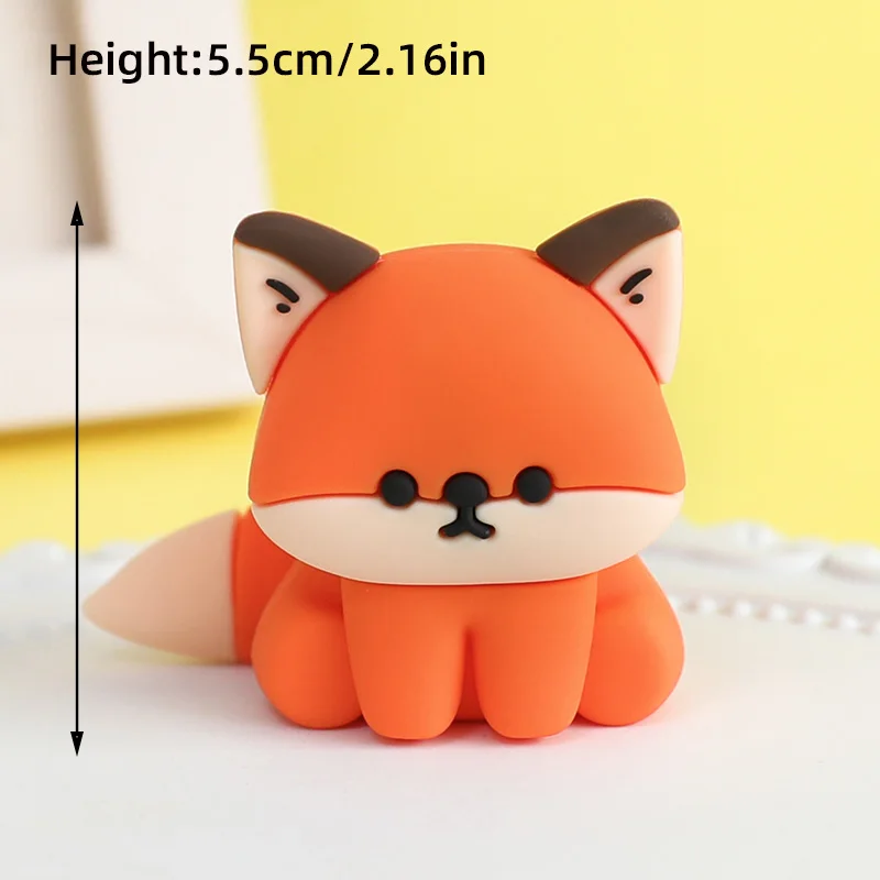 Safari Vos Kawaii Taart Topper Oranje