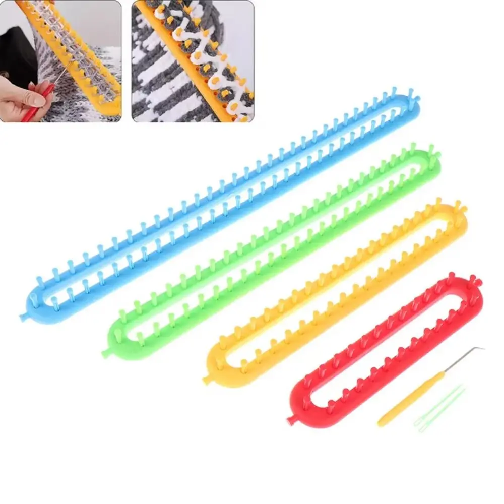 Portable 26/36/47/58cm Weaving Loom Knitting Kit DIY Rectangle Wool Knitter Handmade Craft Braiding Tool