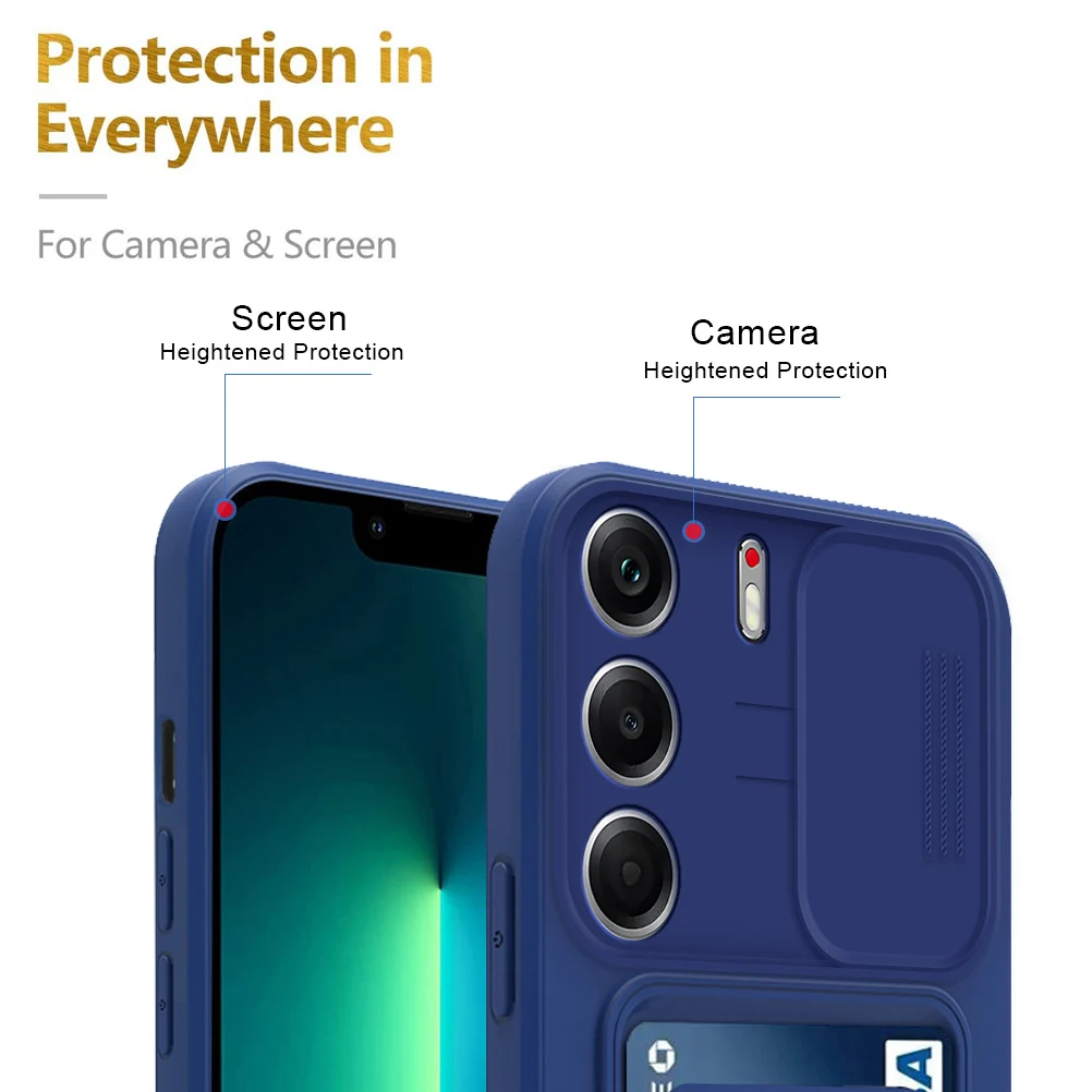 Enhanced TPU Soft Wallet Phone Case with Magnet Holder and 360° Ring
