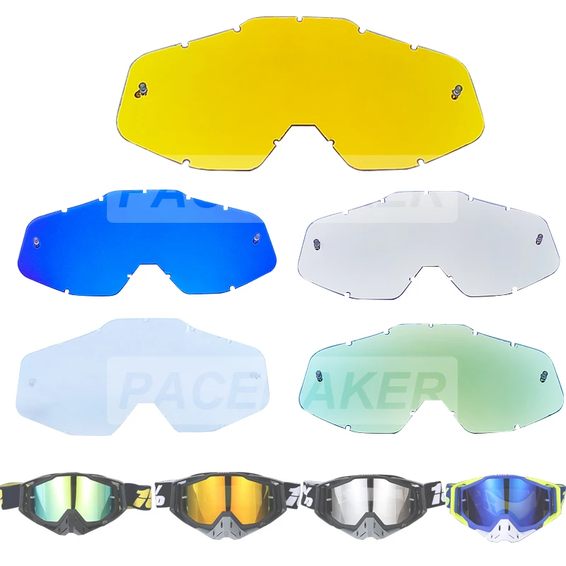 Motorcycle Goggles Lens for 100 Goggles Replacement HD Anti Fog Lenses Sunglasses Lens Accessories Spare Lenses Motorcycle Goggles