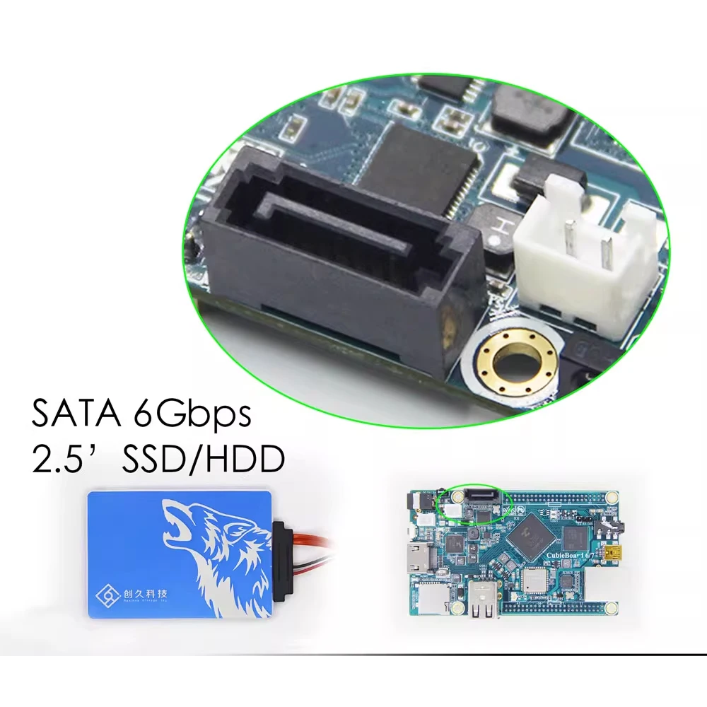 Cubieboard7 Actions SOC S700 ARM Cortex-A53 Quad-Core Mali450 MP4 GPU 2GB LPDDR3