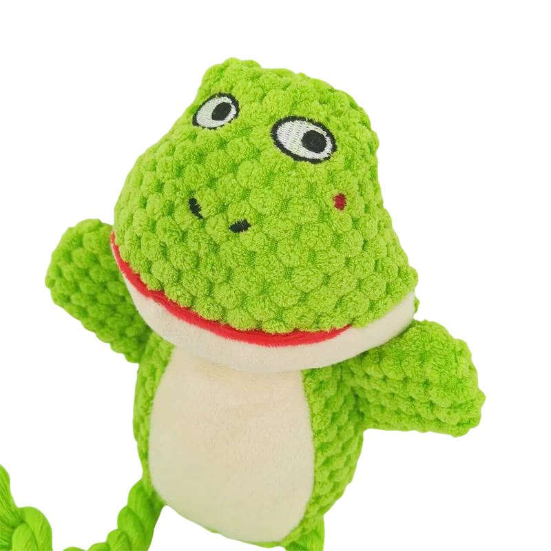 Interactive Animal Plush Rope Toy - Engaging Squeak and Chew Fun