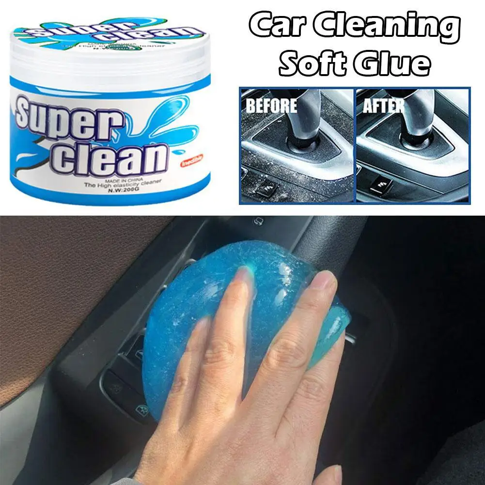 Car Cleaning Gel Deep Clean Reusable Multifunctional for Vents Dashboard Steering Wheel Non Sticky Odor Eliminator - 3