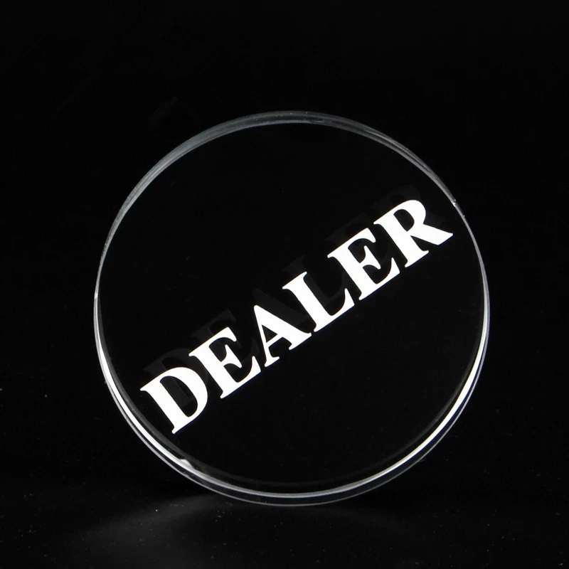 Crystal Dealer Size 58*10mm Texas Game Accessories Board Game Entertainment poker dealer button