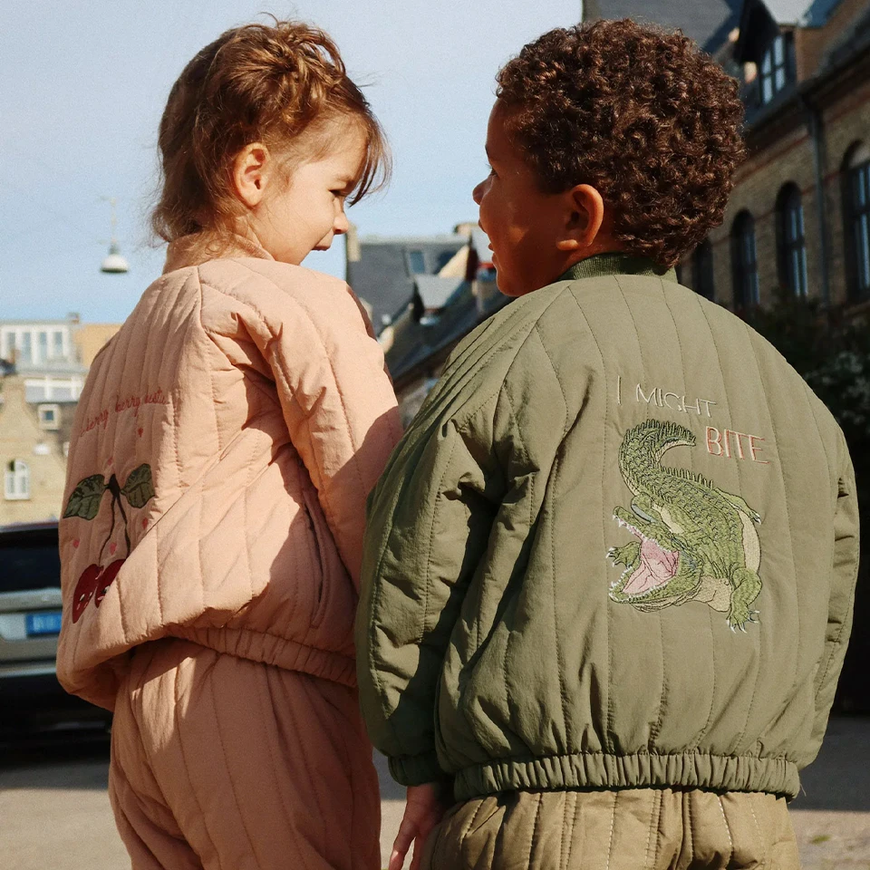 Kids Jackets Kids Coats Autumn Winter Children's Embroidery Jackets Girls' Cotton Outerwear Baby Clothes Boys' Plus Fleece Coats Kids' Clothing