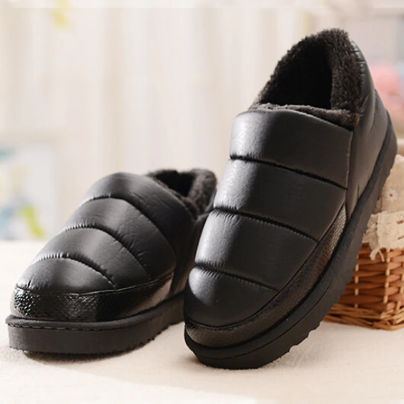New men's snow boots warm plush thicken winter ankle boot outdoor men casual shoes botas hombre waterproof footwear size 46