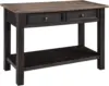 Tyler Creek Modern Farmhouse Sofa Table, Brown & Black 1