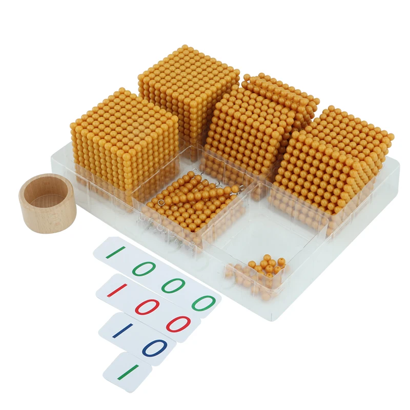 

Montessori Golden Beads Materials Decimal System Bank Game Montessori Math Toys Mathematics Teaching Aids Materials Baby Learnin
