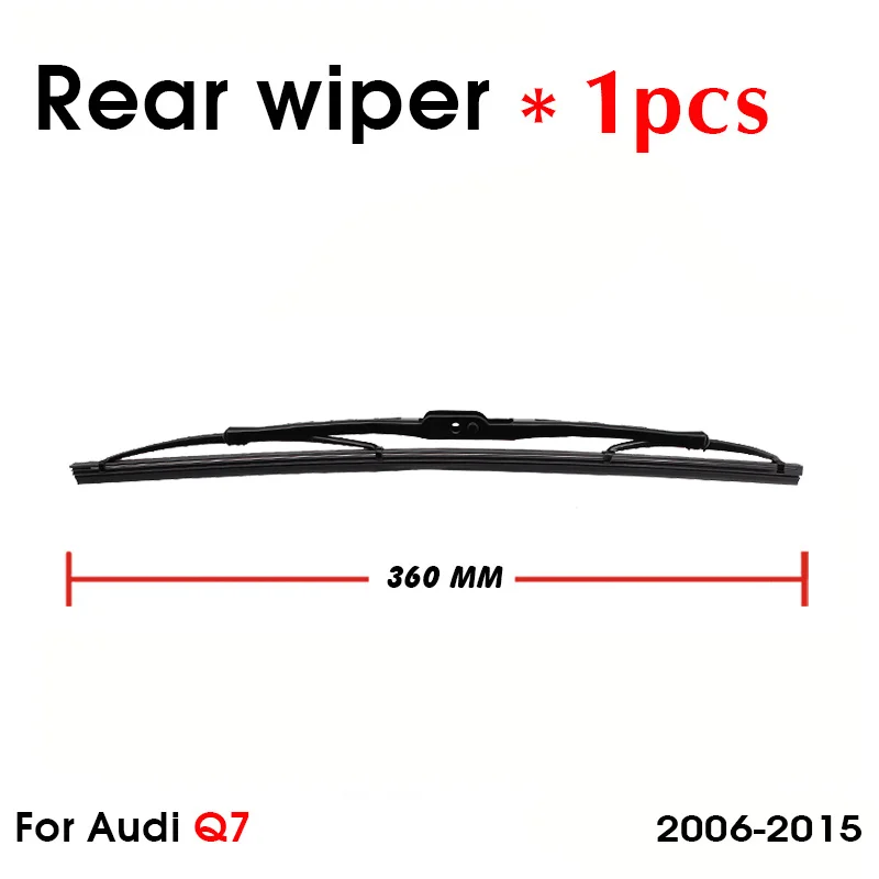 Car Wiper Blade For Audi Q7 2006-2015 Rear Back Windshield Windscreen Rear Wiper 360mm+Arm 455mm Car Accessories