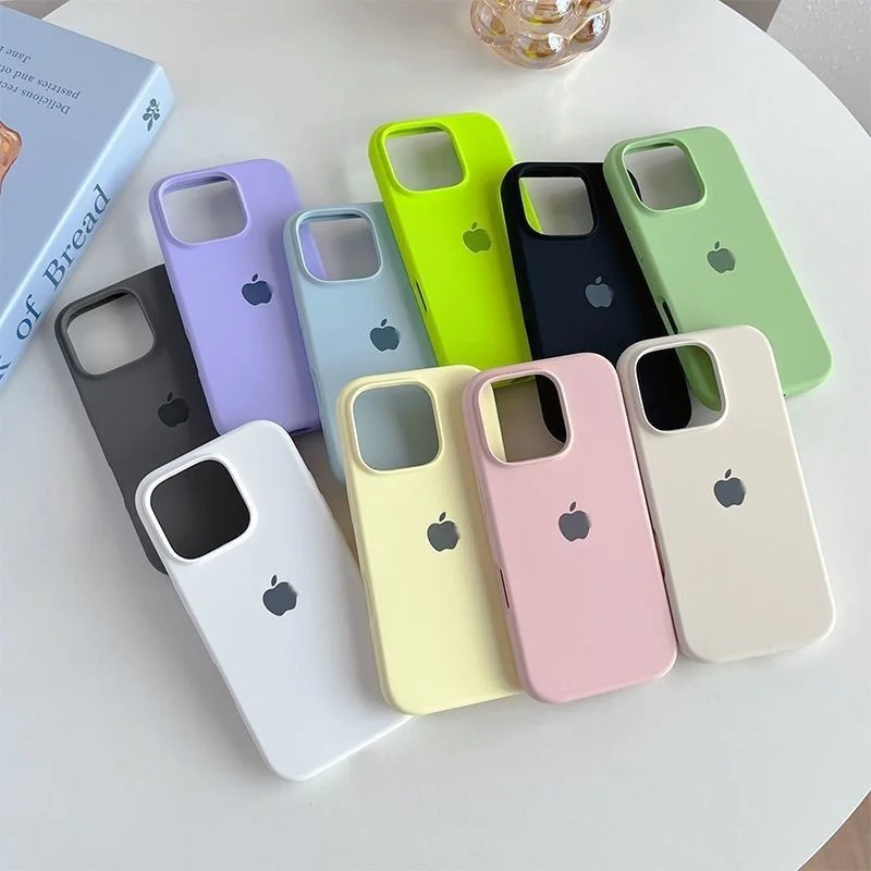 Enhanced Liquid Silicone Candy Color Phone Case with Logo Box Cover