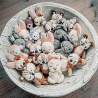 Newborn Photography Props for Baby Cute Animals Handmade Wool Doll Fotografia Accessory Studio Shooting Photo Props Accessories 1