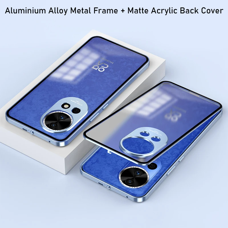 

Aluminium Alloy Metal Magnetic Case For Huawei Nova 12 Pro 12 Ultra Matte Acrylic Back Cover For Huawei Nova12 Nova12Pro Coque