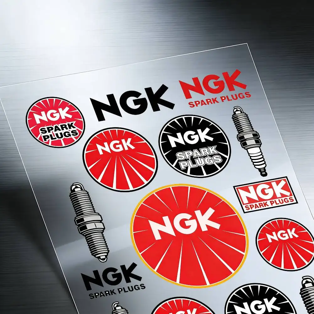 NGK 반사 오토바이 스티커용 로고 오토바이 헬멧 연료 탱크 자전거용 방수 비닐 데칼