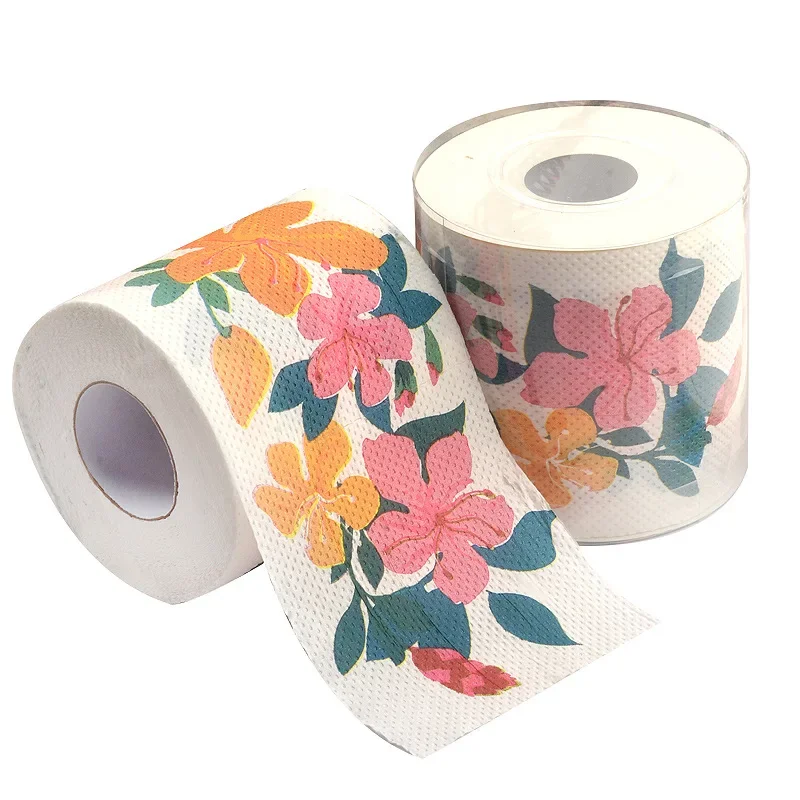 Double Layer Color Printed Roll Paper Toilet Paper Tie-dye Dollar Face Towel Toilet Wipe Hand Core Personalized